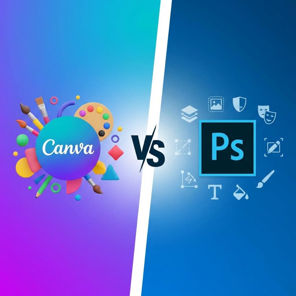Canva Pro vs Photoshop: Quel Outil Choisir pour Design au Maroc 2026? - Emaghrib